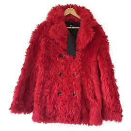 The Kooples Der Kooples Kunstpelzmantel Rot