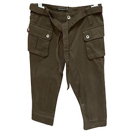 Pantaloni capri Plein Sud marroni cotone Marrone scuro