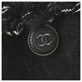 Chanel-Chaqueta de tweed negra-Negro