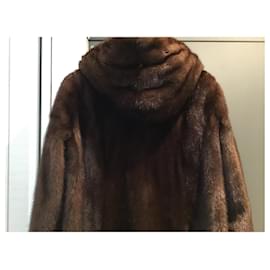 Autre Marque-Reversible mink duffel coat.-Brown