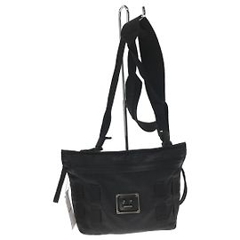 [Used] Acne Studios (Acne) ◆ Shoulder bag / Nylon / BLK / Face patch / fa-ux-bags Black
