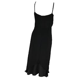 Autre Marque-Severine Perudin Schwarzes Kleid aus Seidenkrepp-Schwarz