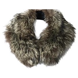 Autre Marque Silver Fox Fur Necklace Silvery