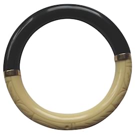Sublime vintage Givenchy bracelet Black Cream Gold hardware