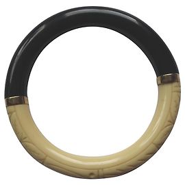Sublime bracelet Givenchy vintage Noir Écru Bijouterie dorée