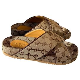 Gucci Men Sandals Beige