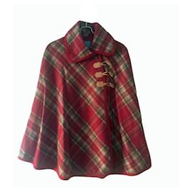ESCADA PLAID WOOL CAPE Multiple colors