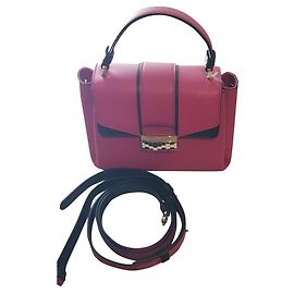 Mini bolsa Bulgari Serpenti em couro rosa Rosa