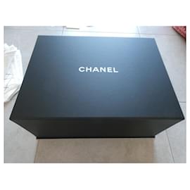 Chanel-caja de chanel vacía para bolsa de chanel con bolsa para el polvo-Negro