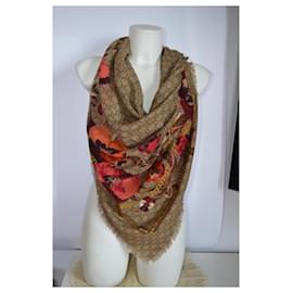 Gucci-scarf  in wool  GUCCI NEW-Red,Beige