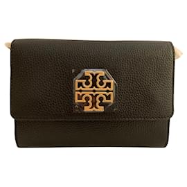 Tory Burch Britten Ledertasche Schwarz
