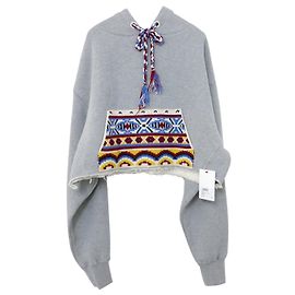 Moletom com capuz Alanui Knit Pocket Algodão e Cashmere Cinza