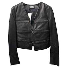 Karl Lagerfeld-Biker jackets-Black