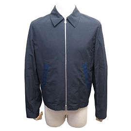 Hermès NUOVA GIACCA HERMES M 50 NEW COTONE GILET IN COTONE BLU MARINO Blu navy