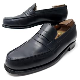 JM Weston-JM WESTON LOAFERS 180 6b 40 FINE BLACK LEATHER LOAFERS SHOES-Black