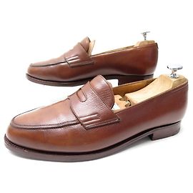 MOCASSINI JOHN LOBB LOPEZ 9.5EE 43.5 SCARPE GRANDI IN PELLE MARRONE Marrone