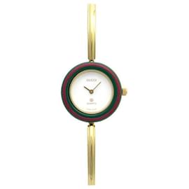 Gucci-Reloj vintage gucci 1100L +12 GAFAS INTERCAMBIABLES 26 CAJA DE RELOJ MM-Dorado