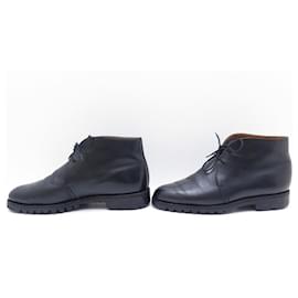 JM Weston-JM WESTON SHOES CHUKKA BOOTS 706 6.5D 40.5 BLACK LEATHER BOOTS SHOES-Black