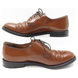 Church's-CHURCH'S DERBY SHANNON SHOES 38.5 BROWN LEATHER SHOES-Brown