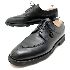 PARABOOT DERBY JAGDSCHUHE AVIGNON 7 41 SCHWARZES LEDER + SCHUHBOX Schwarz
