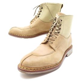 SAPATOS HESCHUNG GINGKO ANKLE BOOTS 5 38 SAPATOS DE BOTAS BEGE DE COURO E TELA Bege