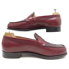 JM Weston-JM WESTON LOAFERS 180 8D 42 LEATHER & LEZARD SHOES BIM MATERIAL-Dark red