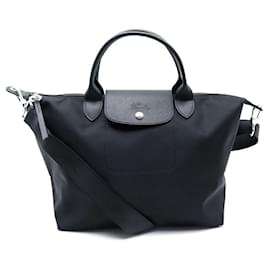 Longchamp-NEU LONGCHAMP HANDTASCHE LE PLIAGE NEO M SCHWARZE ENTOILE HANDTASCHE-Schwarz