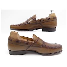 Berluti-BERLUTI LOAFERS 8 42 BROWN LEATHER LOAFERS SHOES-Brown