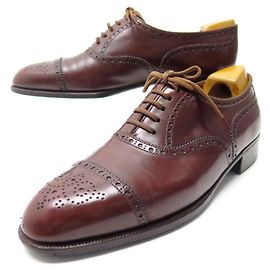 SCARPE JOHN LOBB PERSONALIZZATE RICHELIEU BOUT FLORAL 41 scarpe in pelle marrone Marrone
