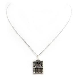 Chanel-CHANEL BOUTIQUE RUE CAMBON CHARM PENDANT + SILVER NECKLACE CHAIN 925 NECKLACE-Silvery
