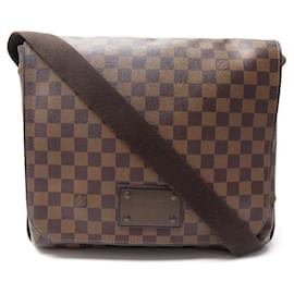 Louis Vuitton-LOUIS VUITTON SHOULDER BAG BROOKLYN MM SHOULDER STRAP CANVAS DAMIER EBENE-Brown