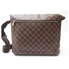 Louis Vuitton-LOUIS VUITTON SHOULDER BAG BROOKLYN MM SHOULDER STRAP CANVAS DAMIER EBENE-Brown