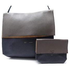 Céline BOLSA CELINE ALL SOFT + COURO AZUL MARINHO E BOLSA TAUPE Azul marinho