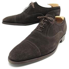 JM Weston-JM WESTON RICHELIEU STRAIGHT TOE SHOES 478 43 9D BROWN SUEDE SUEDE SHOES-Brown