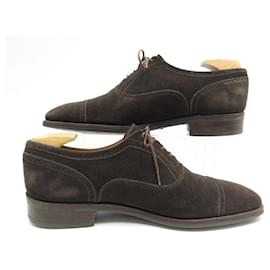 JM Weston-JM WESTON RICHELIEU STRAIGHT TOE SHOES 478 43 9D BROWN SUEDE SUEDE SHOES-Brown