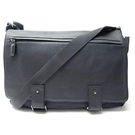 BORSA A SPALLA ST DUPONT MESSENGER IN PELLE E TELA BLU NAVY Blu navy