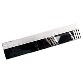 Cartier-NEW CARTIER RULE IN SILVER METAL SIZE + NEW SILVER RULER BOX-Silvery