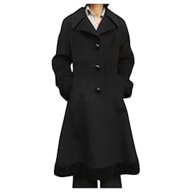 Autre Marque-abrigo vintage setenta Talla XL-Negro