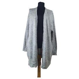 Autre Marque Cardigã de lã e mohair cinza areia Cinza
