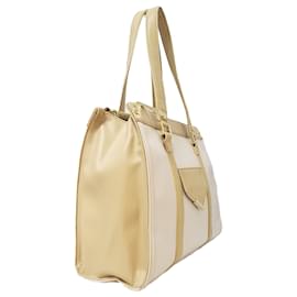 Lanvin-Lanvin White Leather Shoulder Bag-Brown,White,Beige