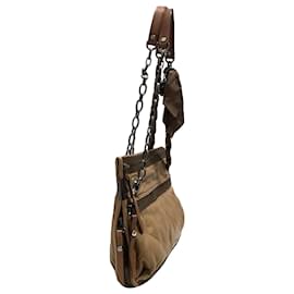 Lanvin-Lanvin Brown Amalia Leather Shoulder Bag-Brown