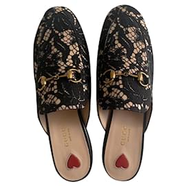 Gucci Mules Black Beige