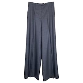 Fendi-Fendi flared pants in dark grey wool-alpaca blend-Grey