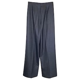 Fendi-Fendi flared pants in dark grey wool-alpaca blend-Grey