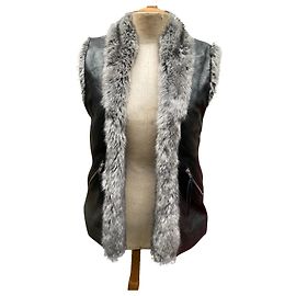 Sublime reversible Hironaé lambskin jacket Black Dark grey