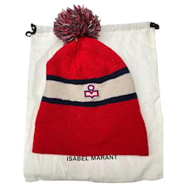 Superb hat hart logo boby Isabel Marant White Red