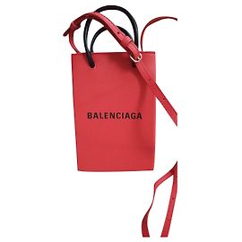 Bolsa Balenciaga de couro vermelha Vermelho