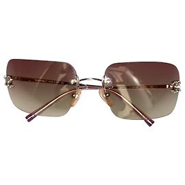 Óculos de Sol Chanel CC Aviators Rimless em Roxo Roxo