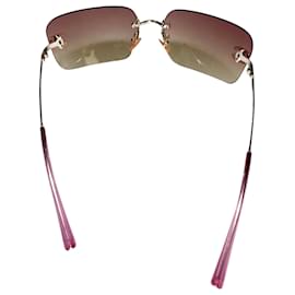 Chanel-Óculos de Sol Chanel CC Aviators Rimless em Roxo-Roxo