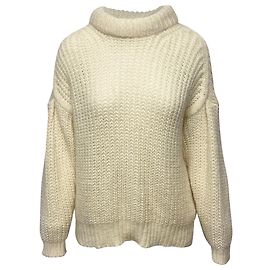 Ba&sh Turtleneck Sweater in Cream Wool White Cream